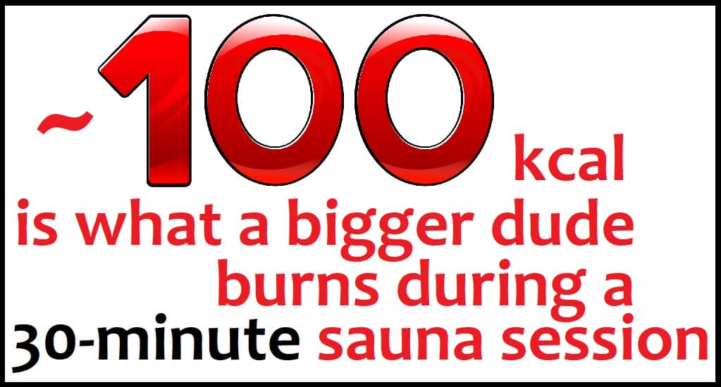 how many calories do you burn in a sauna for 30 minutes