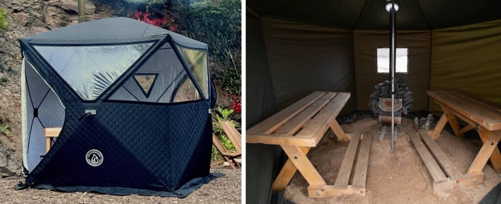 sauna tents from North Shore Sauna and Savotta