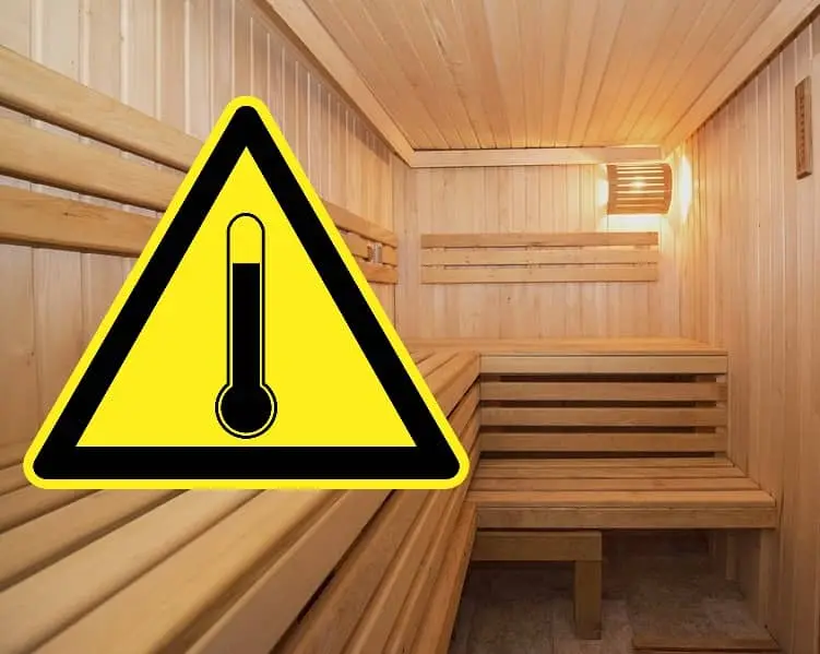 high temperature warning for sauna