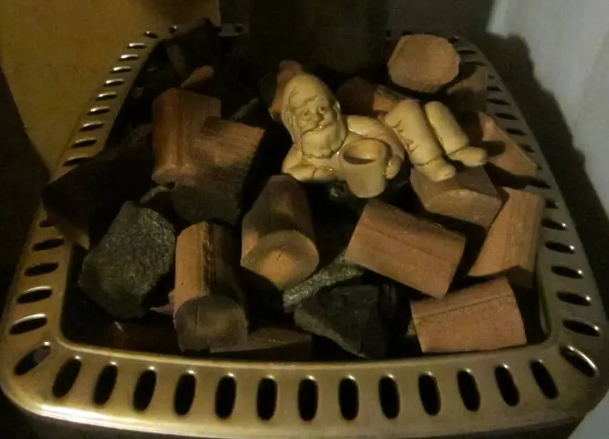 ceramic sauna rocks and a sauna elf