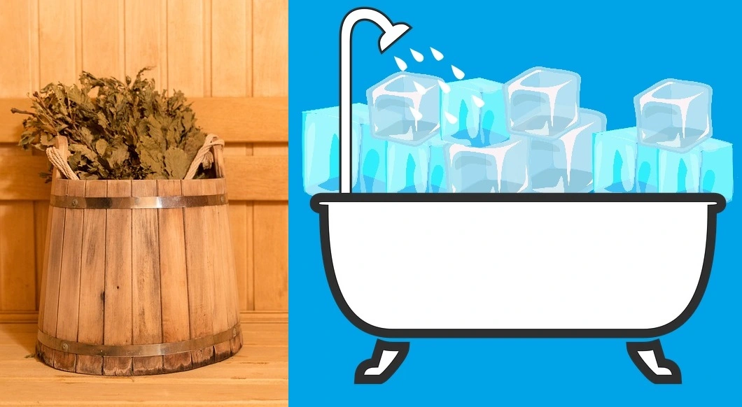 sauna and ice bath