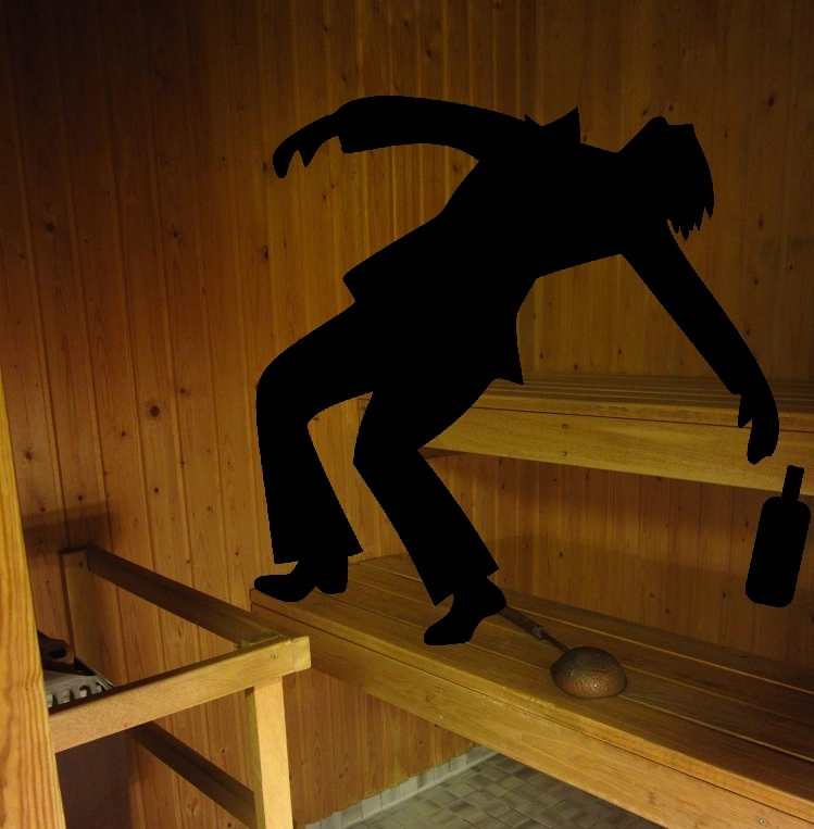 saunaing when drunk is a dangerous idea