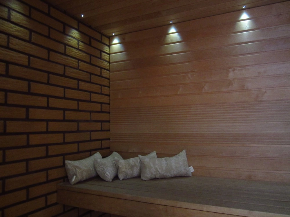 sauna lights like twinkling stars
