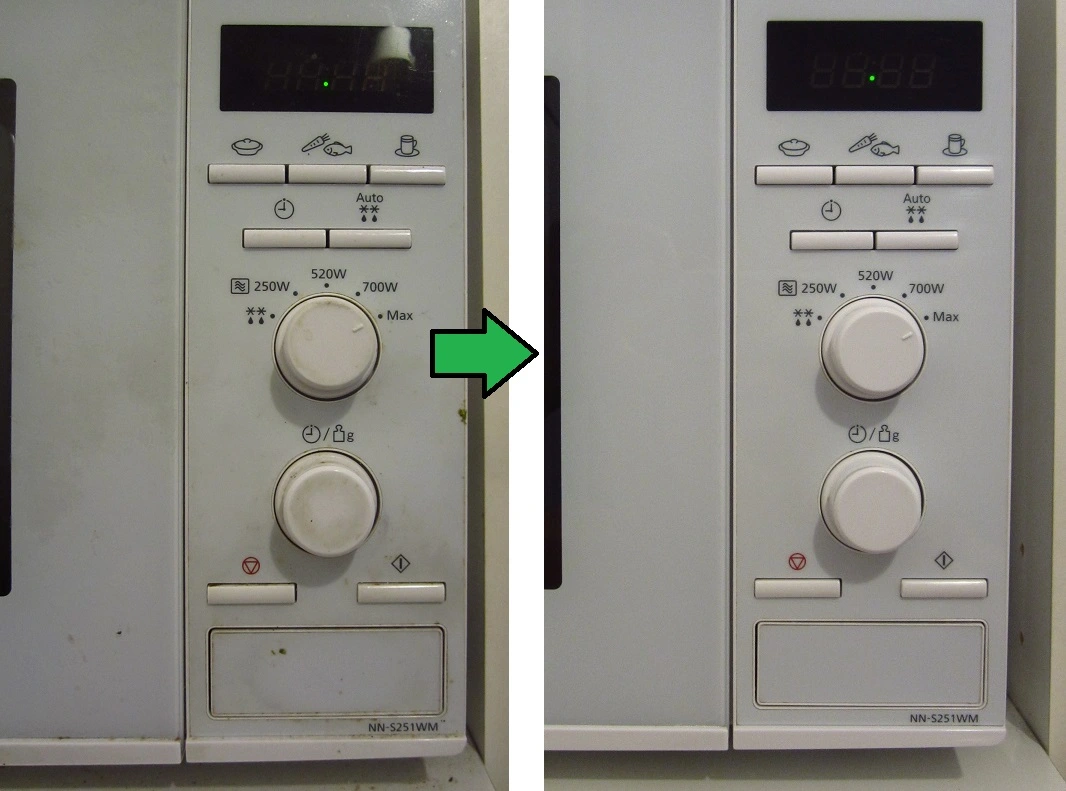 microwave before and after cleaning