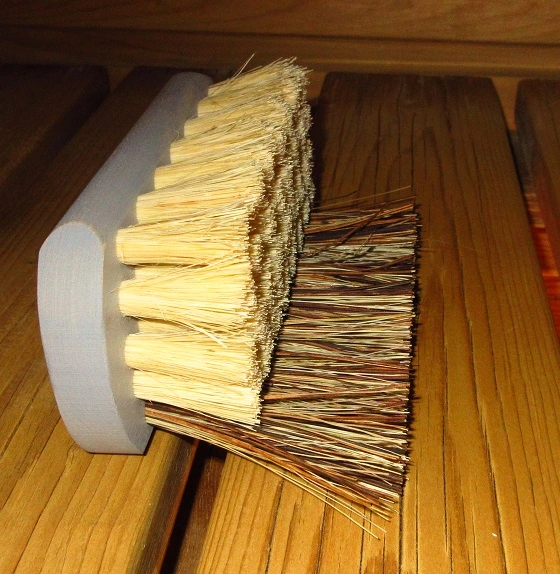 sauna bench brush