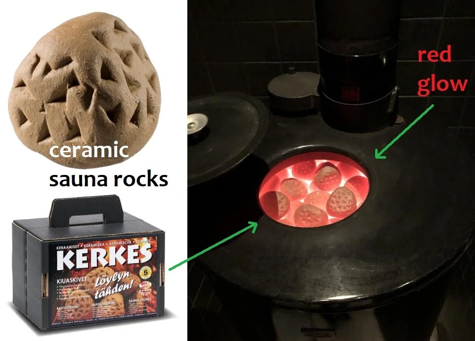 Narvi Aitokiuas with ceramic sauna rocks