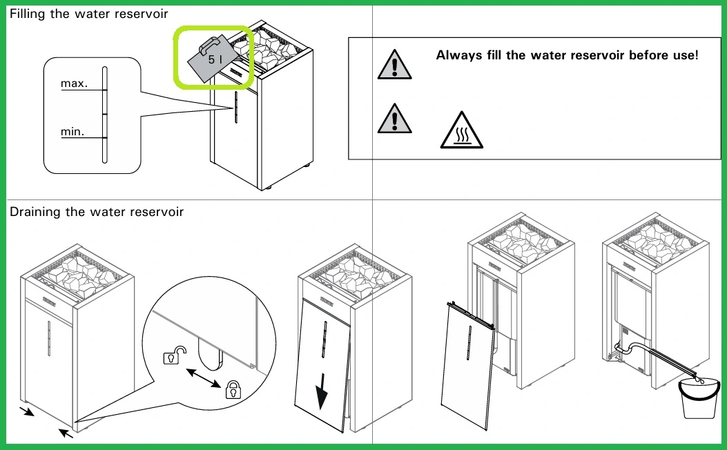 Harvia Virta steamer instructions