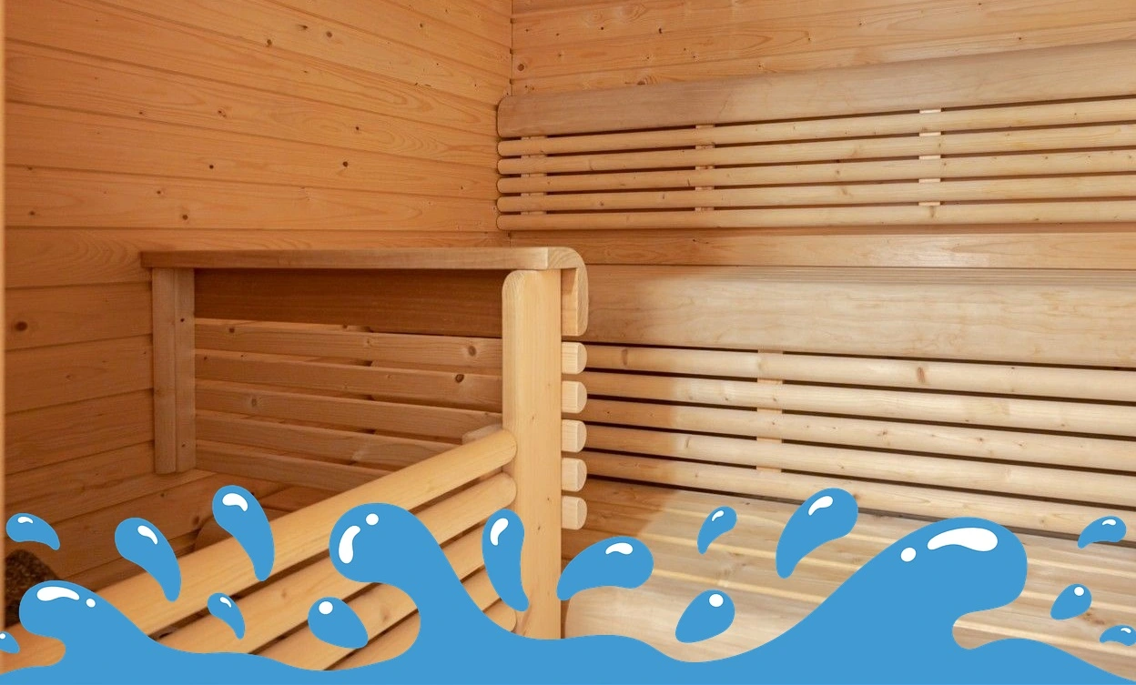 traditional sauna with water