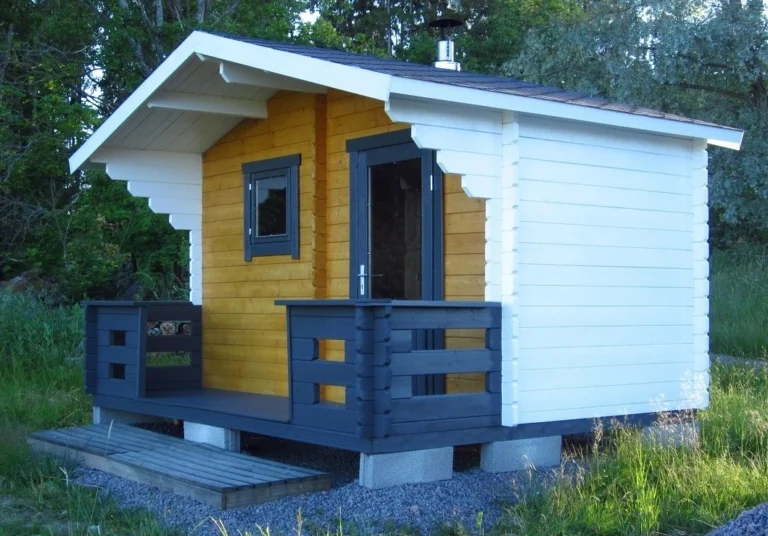 exterior sauna painting finished for outdoor sauna