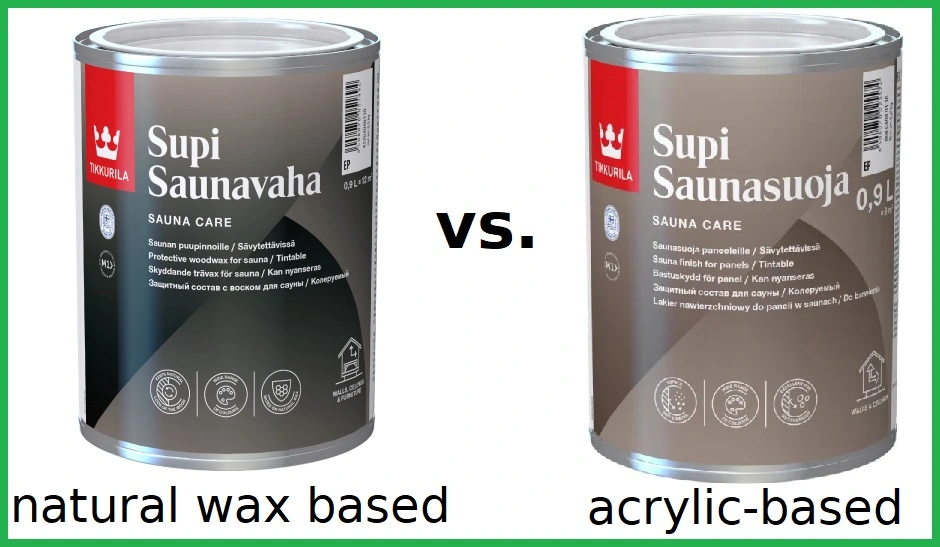 Supi sauna wax vs. sauna finish