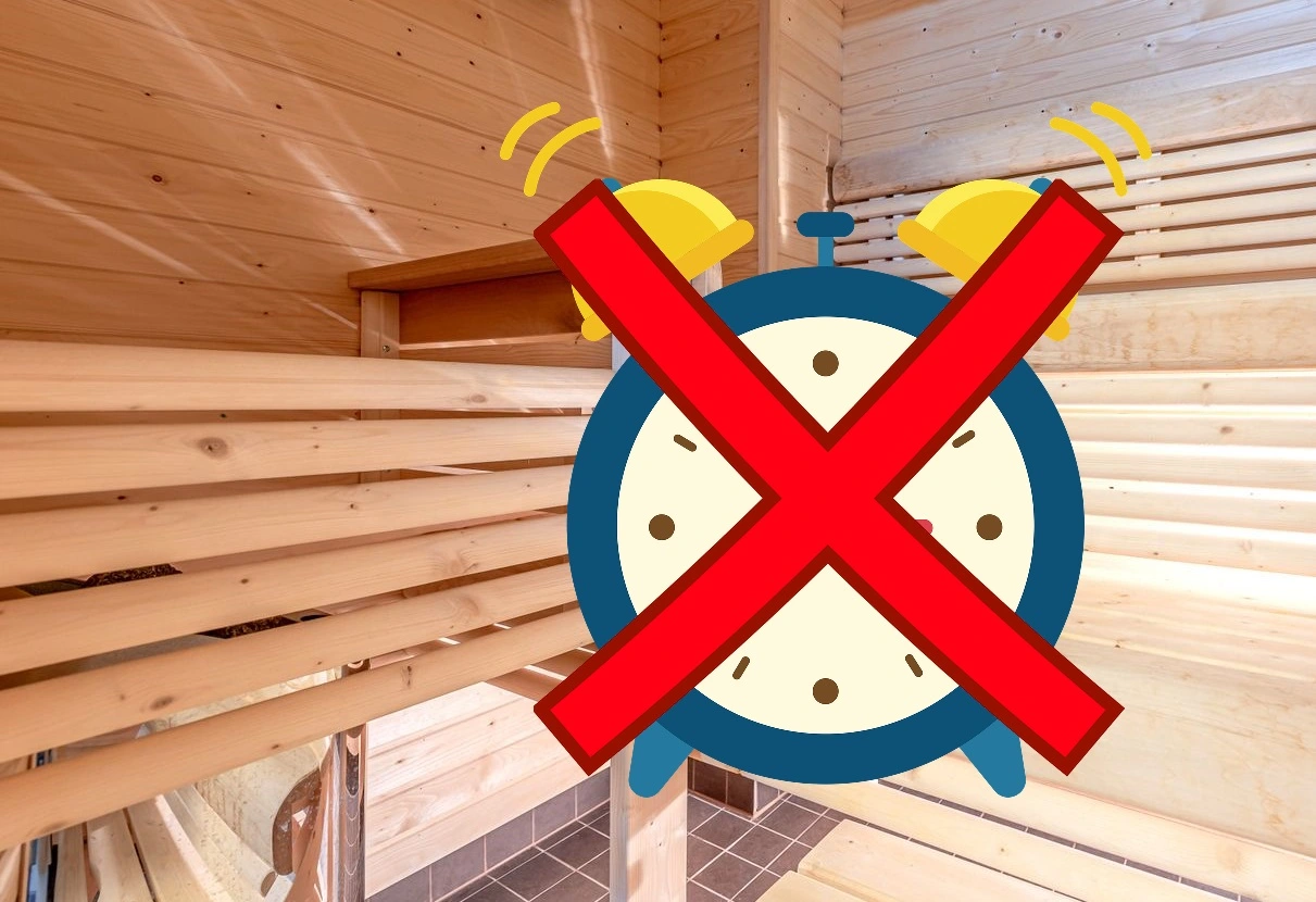 not measuring time in the sauna