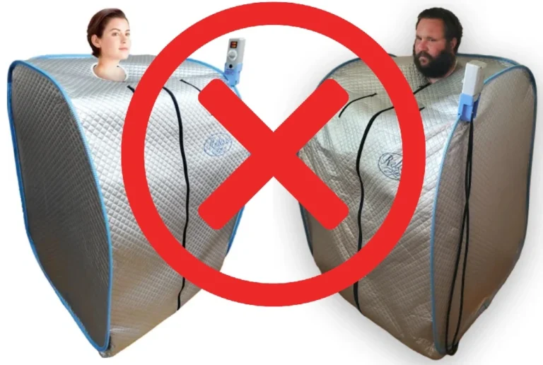 red cross on two Relax Sauna cubicles
