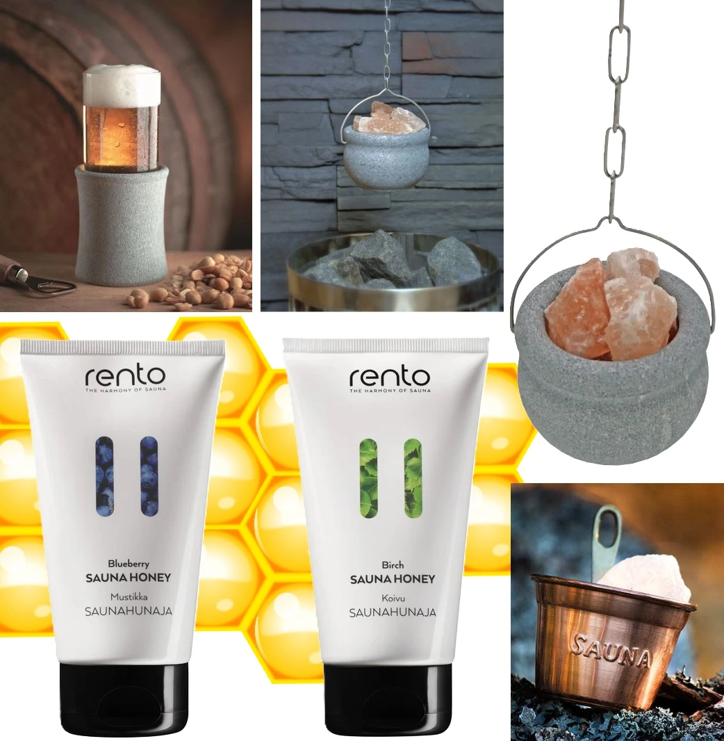 beer cooler, sauna honey and sauna salt