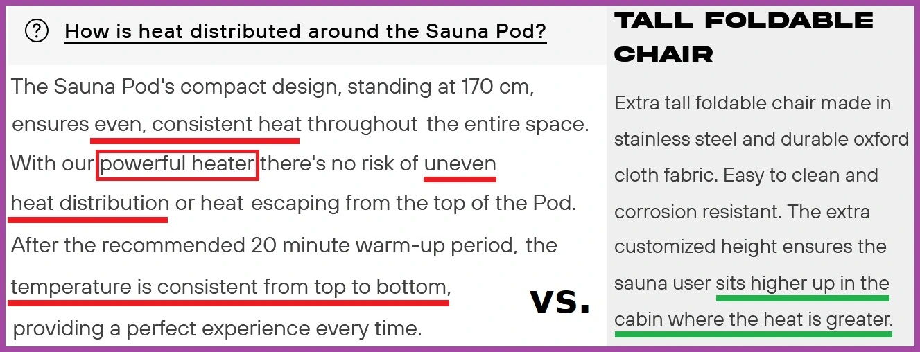 heat distribution isn't even in the Sauna Pod