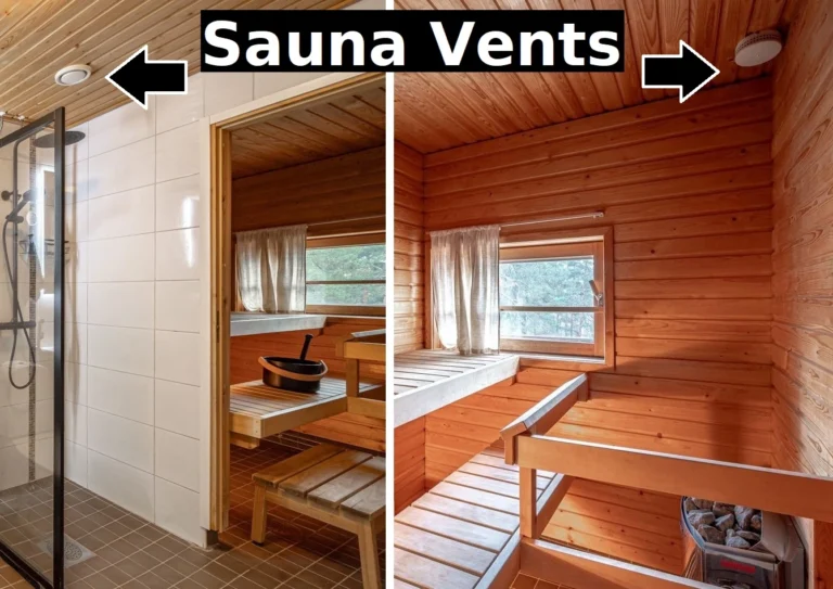 sauna intake vent and exhaust vent