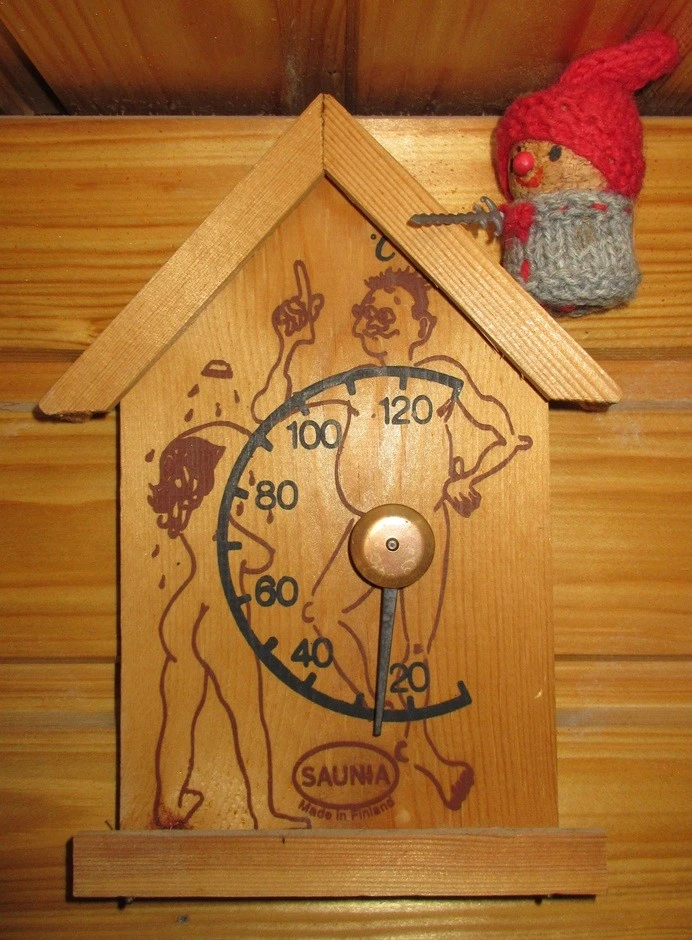 sauna elf prepared to fight with an indecent man