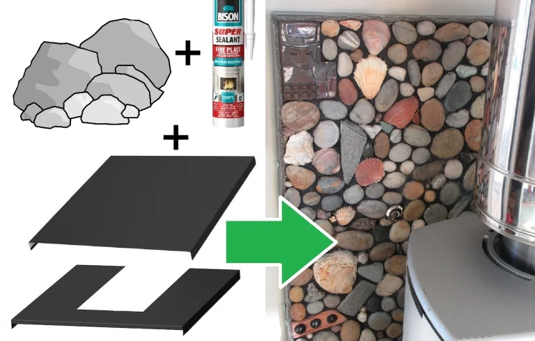 materials needed for wall protection behind wood stove