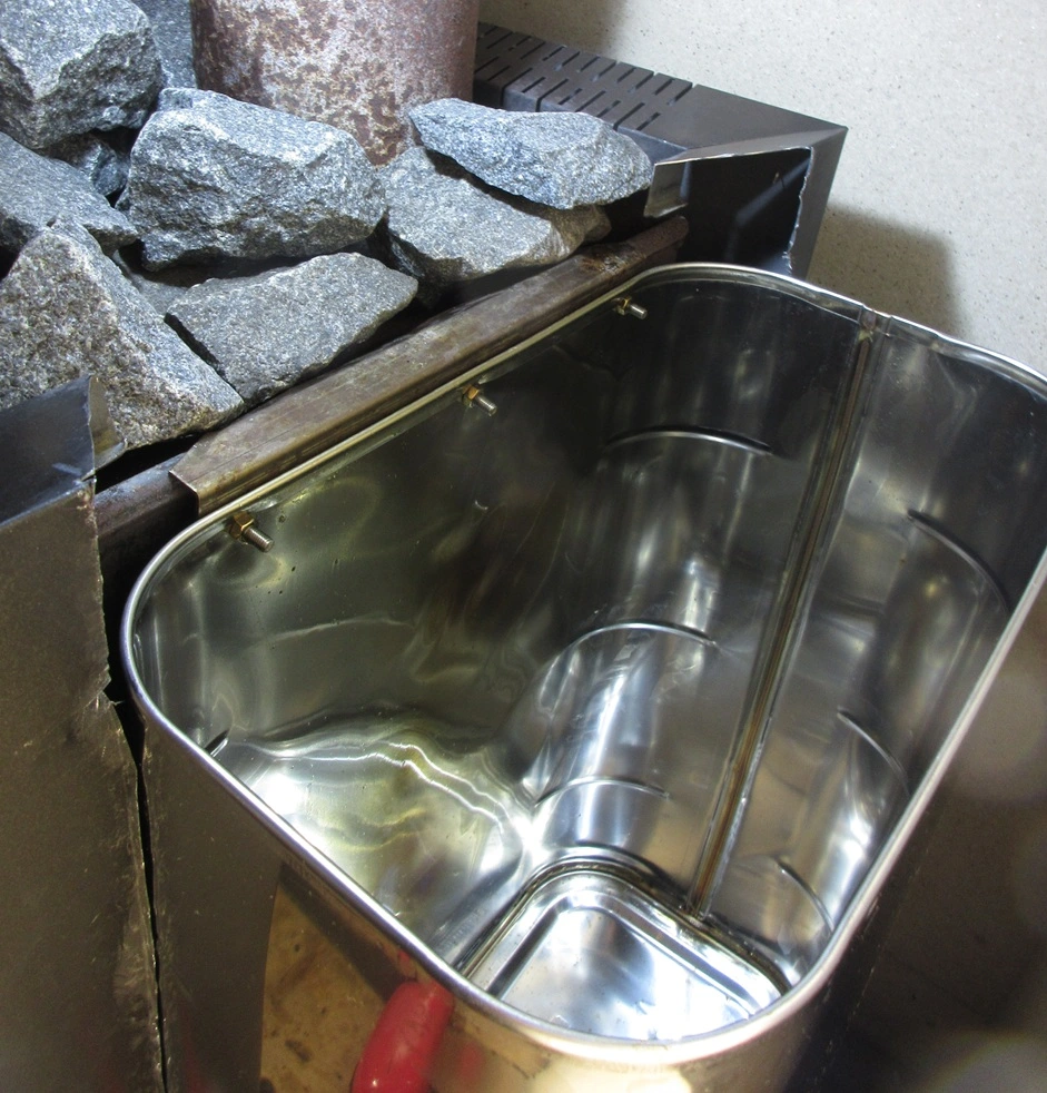 sauna water heater fully installed