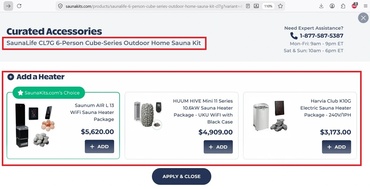 electric sauna heaters recommended for uninsulated sauna, meant to be used in a cold climate
