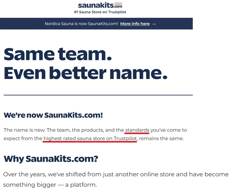 Nordica Sauna rebranding into SaunaKits.com
