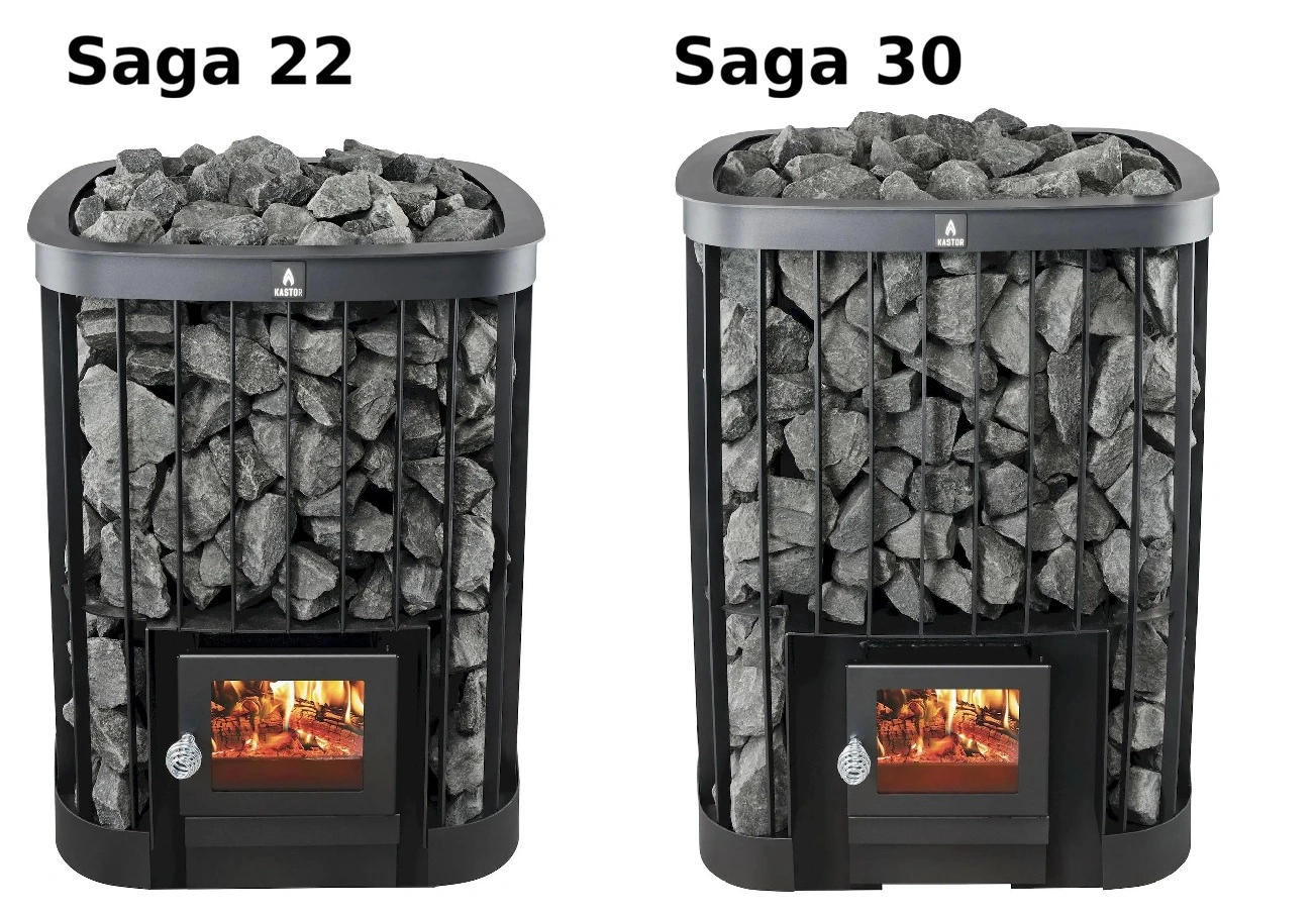 Kastor Saga 22 & 30 Wood Sauna Stoves - Image 3