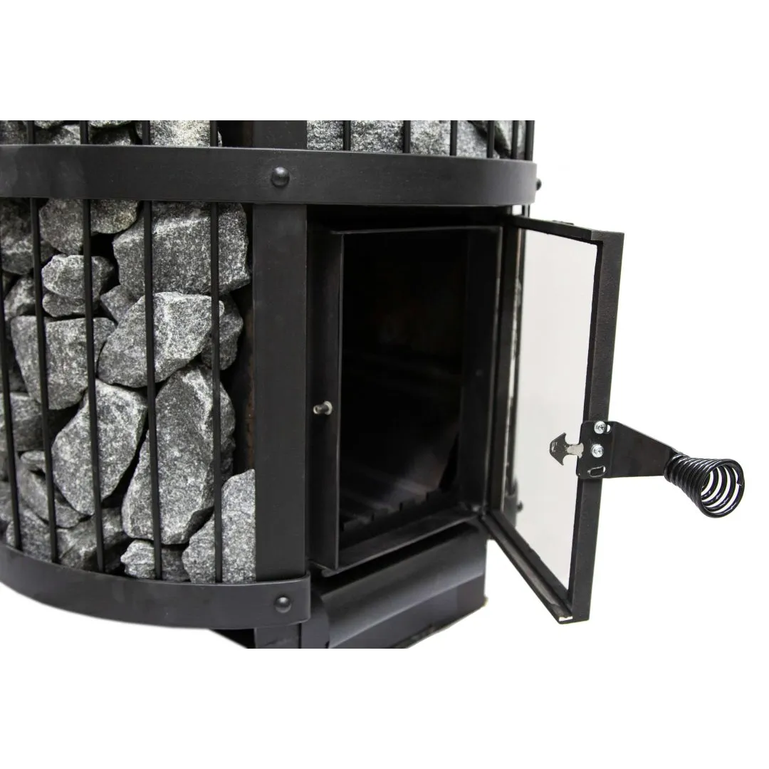 Harvia Legend wood sauna stove door opened