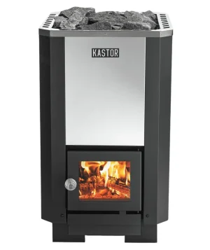 Kastor Karhu Home wood-burning sauna heater, front view