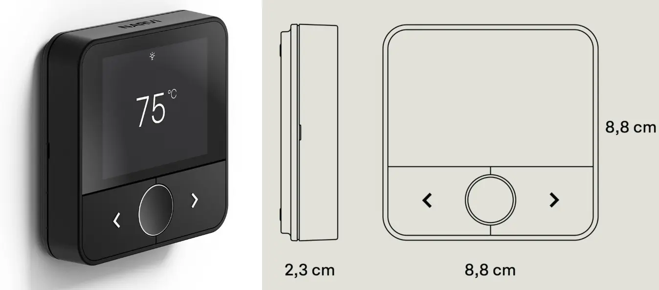 Narvi Flow controller and its dimensions