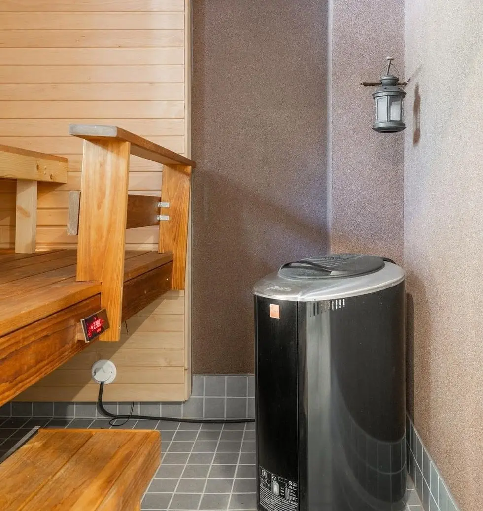 Harvia Forte in sauna room corner